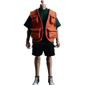 Meetoget 1/12 Scale Male Figure Doll overalls workwear polarized jacket Clothes for 6 inch Action Figure PM005US,Black in Kuwait