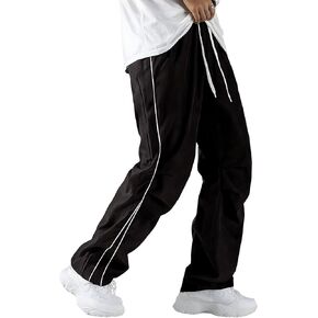 JMIERR Men's Fashion Baggy Pants Parachute Pants Casual Wide Leg Y2K Lightweight Joggers Deep Pockets Side Seam in Saudi Arabia