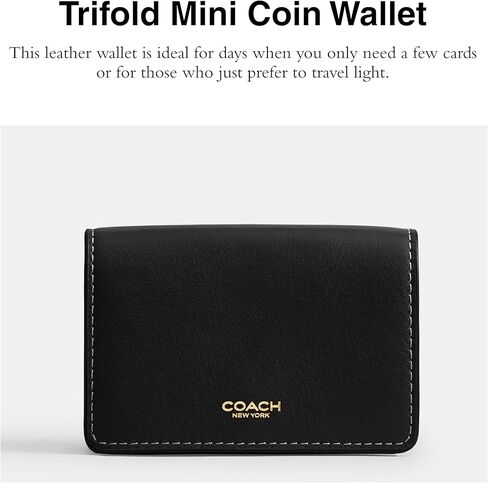 Trifold Coin Wallet in Natural Full-Grain Leather in Saudi Arabia