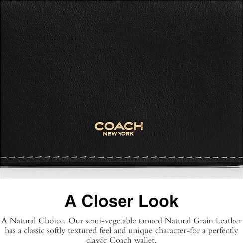 Trifold Coin Wallet in Natural Full-Grain Leather in Saudi Arabia