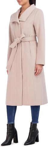Cole Haan womens Long Sleeve Formal Slick Wool Zip Up Coat in Saudi Arabia
