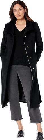 Cole Haan womens Long Sleeve Formal Slick Wool Zip Up Coat in Saudi Arabia