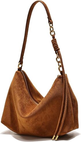 Small Shoulder bag For Women Faux Suede Handbag Soft Hobo Cute Crossbody with Adjustable Strap in Saudi Arabia