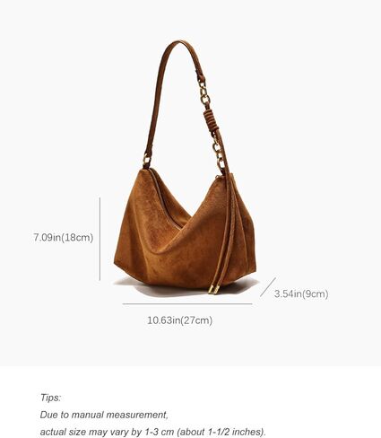 Small Shoulder bag For Women Faux Suede Handbag Soft Hobo Cute Crossbody with Adjustable Strap in Saudi Arabia