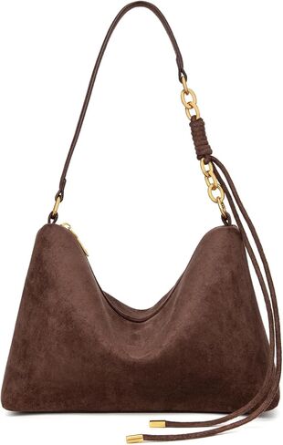 Small Shoulder bag For Women Faux Suede Handbag Soft Hobo Cute Crossbody with Adjustable Strap in Saudi Arabia
