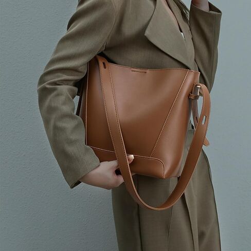 حقيبة كتف هوبو مصممة من الجلد الصناعي حقيبة دلو أنيقة للنساء in Kuwait