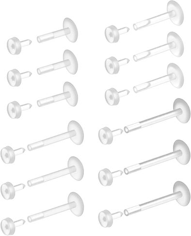12 Pcs Flat Back Clear Earrings for Sports Acrylic Labret Jewelry Clear Nose Retainer Tragus Conch Cartilage Earrings Medusa Lip Rings Straight Nose Stud Piercing Jewelry for Surgery Work(6/8/10/12mm) in Saudi Arabia