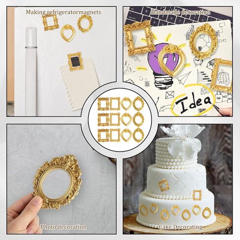CZFSWT 12PCS Miniature Picture Frames, Mini Picture Frames, Vintage Mini Frames Suitable for DIY Jewelry Display, Holiday Party Decor, Photography Wall Props in Saudi Arabia