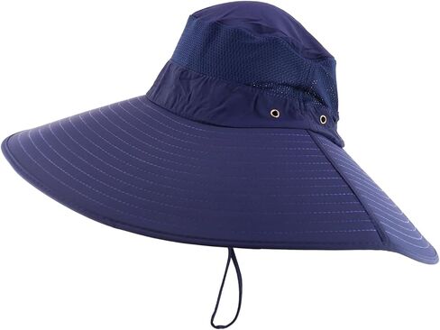 Trendy Apparel Shop Wide Brim Waterproof Fisherman Sun Hat with Chin Strap in Saudi Arabia
