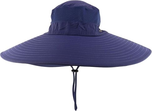 Trendy Apparel Shop Wide Brim Waterproof Fisherman Sun Hat with Chin Strap in Saudi Arabia