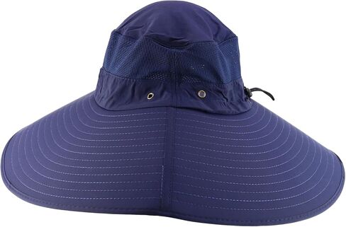 Trendy Apparel Shop Wide Brim Waterproof Fisherman Sun Hat with Chin Strap in Saudi Arabia