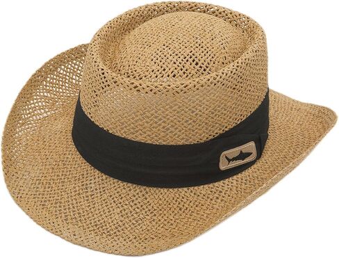 Jacobson Hat & Co. Straw Golfer Hat with Shark on Band in Saudi Arabia