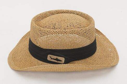 Jacobson Hat & Co. Straw Golfer Hat with Shark on Band in Saudi Arabia