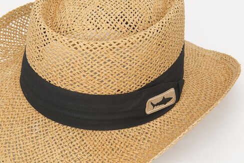 Jacobson Hat & Co. Straw Golfer Hat with Shark on Band in Saudi Arabia