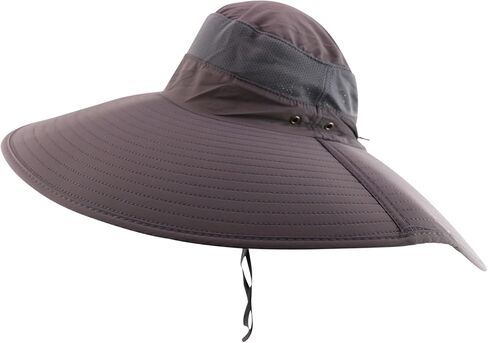 Trendy Apparel Shop Wide Brim Waterproof Fisherman Sun Hat with Chin Strap in Saudi Arabia