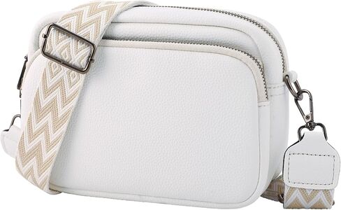 محفظة Crossbody للنساء مع حزام الغيتار الواسع القابل للتعديل ، وأكياس كتف كاتبة صغيرة من الجلد in Kuwait