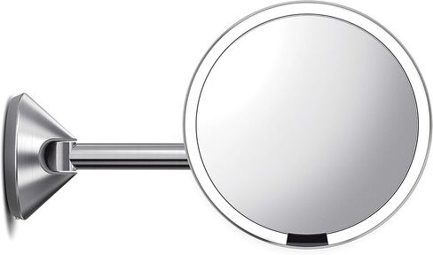 Simplehuman، مرآة مكياج بمستشعر مثبت على الحائط مقاس 8 بوصات، تكبير 5x، سلكية صلبة (100-240 فولت)، فولاذ مقاوم للصدأ، 8 بوصات in Kuwait