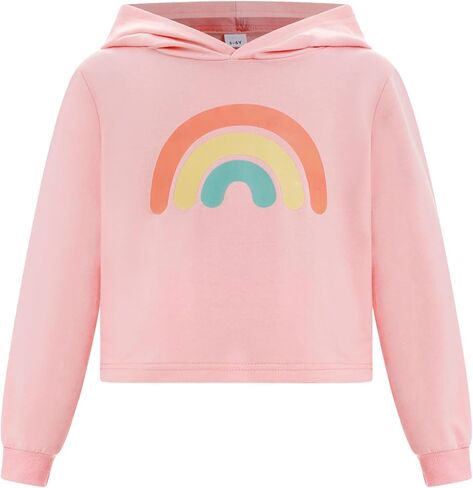 FYMNSI Kids Girls Boys Jogger Sets Pullover Hooded Cropped Sweatshirt Tops and Sweatpants 2PCS Tracksuits Sweatsuits Set in Saudi Arabia