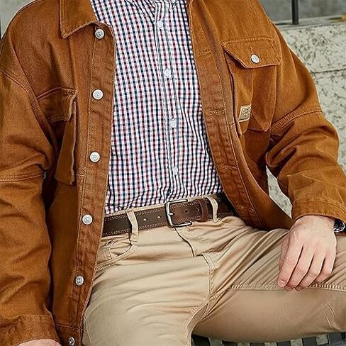 Men's Genuine Leather Dress Belt, Handmade, 100% Cow Leather, Fashion & Classic Designs for Work Business and Casual in Saudi Arabia