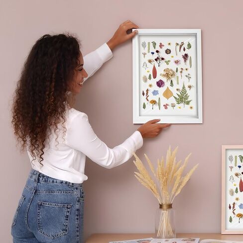4 Pack 8"x 10" Shadow Boxes Frame Display Cases Wooden Deep Shadowbox for Photos Dried Flowers Baby Pet Wedding Collectible Frames for Wall Tabletop in Saudi Arabia