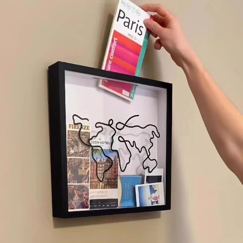 Memory Collector Shadow Box Frame - 7.9" in, Perfect for Collecting Tickets, Postcards, and More! in Saudi Arabia