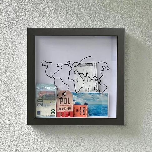 Memory Collector Shadow Box Frame - 7.9" in, Perfect for Collecting Tickets, Postcards, and More! in Saudi Arabia