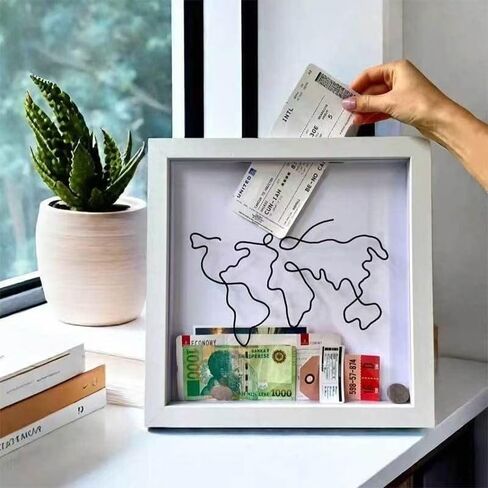 Memory Collector Shadow Box Frame - 7.9" in, Perfect for Collecting Tickets, Postcards, and More! in Saudi Arabia