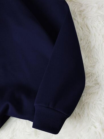 Women’s Oversized Sweatshirt – Comfy Casual Crewneck Winter Fashion Pullover (US, Alpha, Medium, Regular, Regular, navy blue) in Saudi Arabia