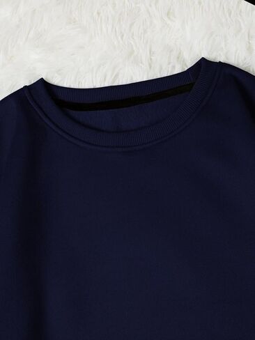 Women’s Oversized Sweatshirt – Comfy Casual Crewneck Winter Fashion Pullover (US, Alpha, Medium, Regular, Regular, navy blue) in Saudi Arabia