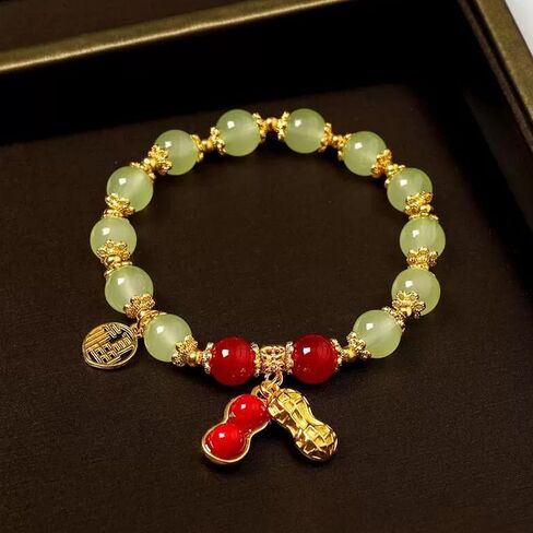 Synthetic Agate Lucky Bracelet | Unisex Retro Beaded Jewelry for Women & Men. Thoughtful Gift for Loved Ones, Couples Bracelet, Birthday Present in Saudi Arabia
