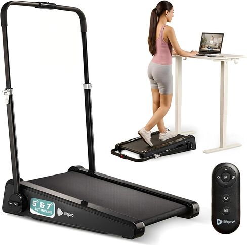 LifePro Portable Walking Pad Treadmill & Under Desk Treadmill for Home Office - Sleek Walking Treadmills for Home Use, 5'4" User Height - 3.6 MPH Max Speed, Remote Control, 198 Lbs Weight Capacity in Kuwait