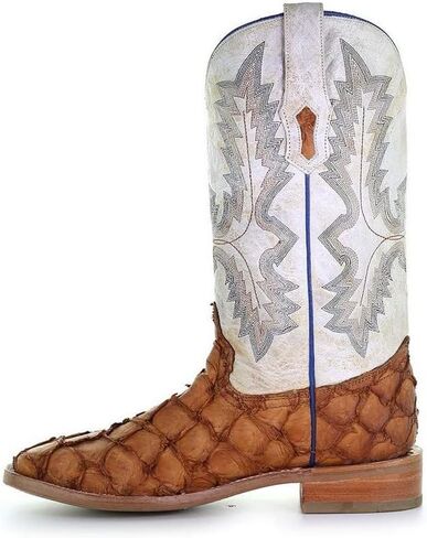 Corral Men's Exotic Pirarucu Skin Western Boot Broad Square Toe - A4050 in Saudi Arabia