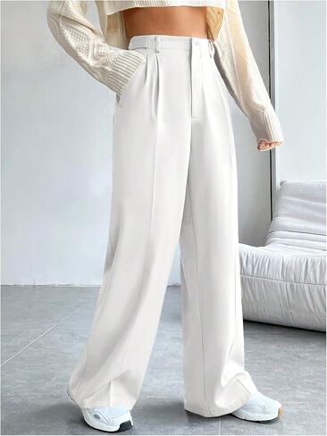 SHENHE Women's Wide Leg Dress Pants High Waist Business Casual Work Pants Trousers with Pockets in Saudi Arabia