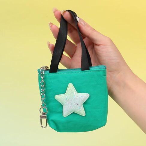 Star Shaped Mini Handbag Women Solid Color Zipper Coin Purse Fashion Portable Small Pouch (Yellow) in Saudi Arabia