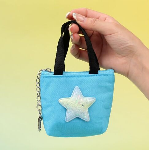 Star Shaped Mini Handbag Women Solid Color Zipper Coin Purse Fashion Portable Small Pouch (Yellow) in Saudi Arabia