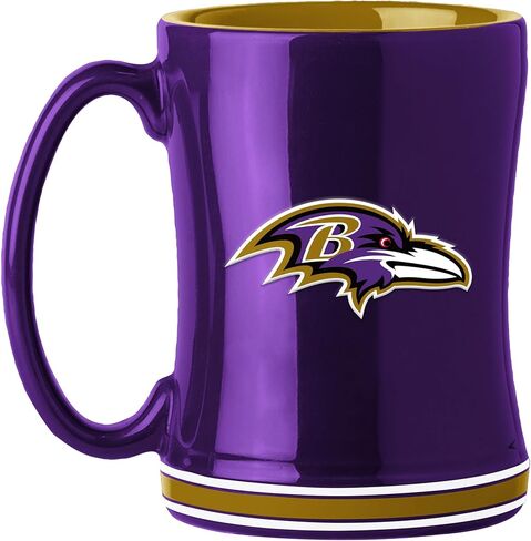 Logo Brands 618-C14RM: Minnesota Vikings 14oz Relief Mug in Kuwait