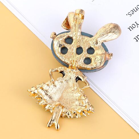 Rhinestone Lady Rabbit Brooch Dainty Cute Christmas Jewelry Crystal Easter Bunny Lapel Pin Party Costume Accessories for Graduation Souvenir Gift Honors Day Halloween in Kuwait