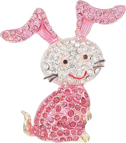 Rhinestone Lady Rabbit Brooch Dainty Cute Christmas Jewelry Crystal Easter Bunny Lapel Pin Party Costume Accessories for Graduation Souvenir Gift Honors Day Halloween in Saudi Arabia