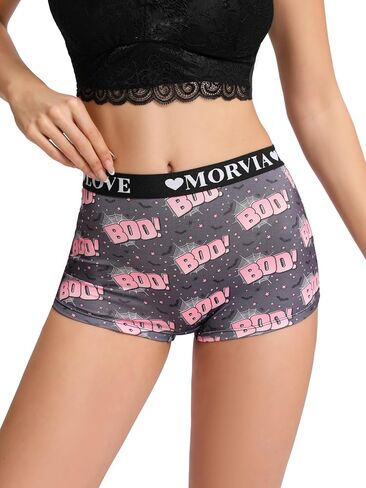Women's Random Gothic All-Over Print Boxer Shorts, 2-Pack, Elastic Waistband in Saudi Arabia