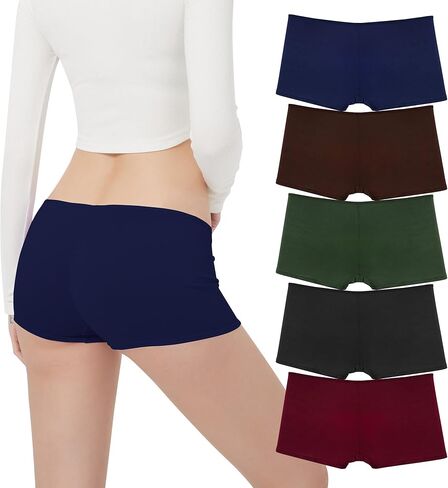 Boy Shorts Women Boxer Briefs Comfortable Soft Boyshorts Panties Size XS-2XL-5Pack in Saudi Arabia