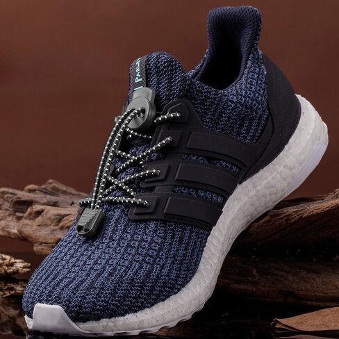 No Tie Shoelaces, Tieless Elastic Shoe Laces, Strong Lock Shoelaces for Sneakers for Adults - Black in Saudi Arabia