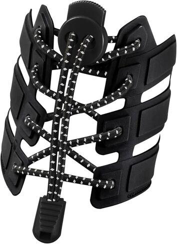 No Tie Shoelaces, Tieless Elastic Shoe Laces, Strong Lock Shoelaces for Sneakers for Adults - Black in Saudi Arabia