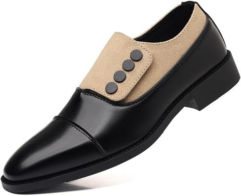 حذاء بدون كعب من الجلد السويدي للرجال - حذاء رسمي للعمل سهل الارتداء in Kuwait