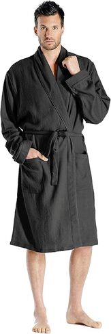 Cashmere Boutique 100% Pure Cashmere Knee Length Robes for Men – Lightweight, Soft Plush, Warm and Cozy, Daily Wear Robes in Saudi Arabia