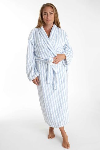 Pine Cone Hill Bubble Stripe Fleece Robe, Multiple Sizes, Multiple Colors, Solid Pattern in Saudi Arabia