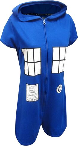 رومبير نسائي من MJC BBC Dr Who Tardis قطعة واحدة مع غطاء للرأس (متوسط) in Kuwait