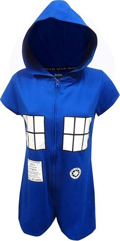 رومبير نسائي من MJC BBC Dr Who Tardis قطعة واحدة مع غطاء للرأس (متوسط) in Kuwait