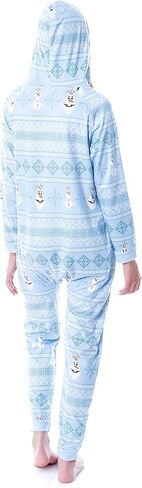 Disney Womens' Frozen Olaf Sweater Sleep Pajama Jumpsuit Union Suit in Saudi Arabia