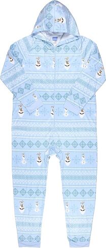 Disney Womens' Frozen Olaf Sweater Sleep Pajama Jumpsuit Union Suit in Saudi Arabia