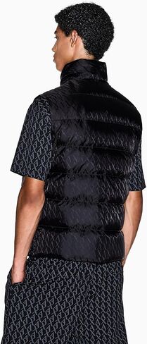 Armani Exchange mens Jacquard Down Puffer Vest in Saudi Arabia
